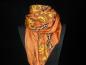 Preview: AHMADDY Seiden-Schal orange rost braun
